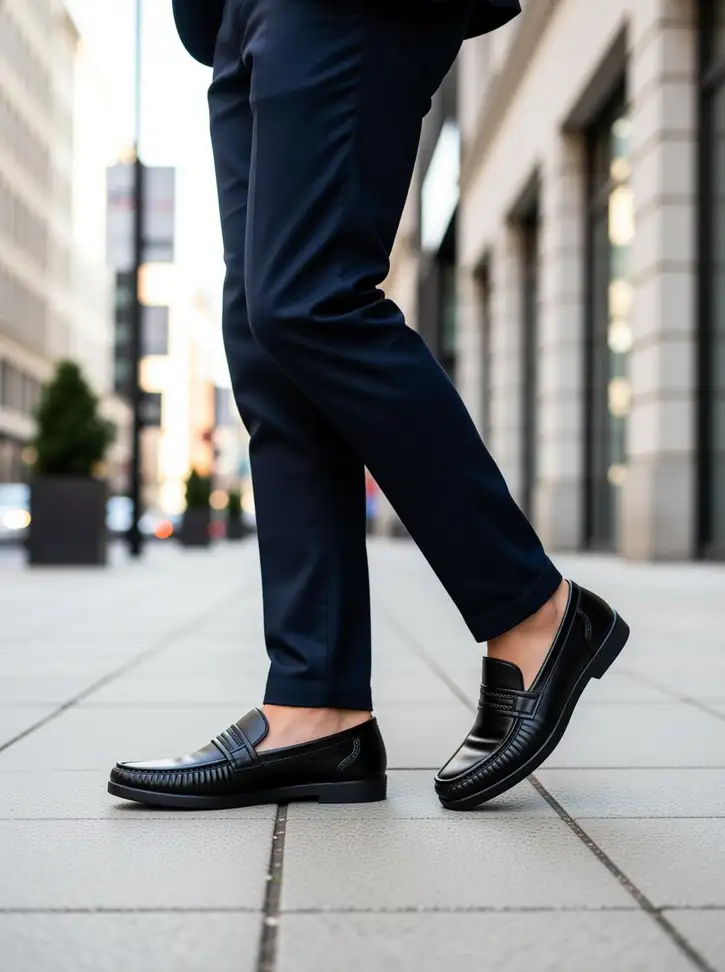 M4 Black Loafer city walk lifestyle