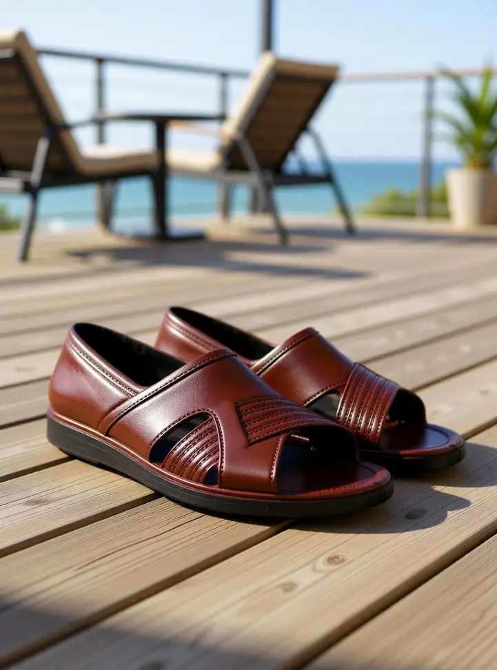 N1 Brown Sandal side view