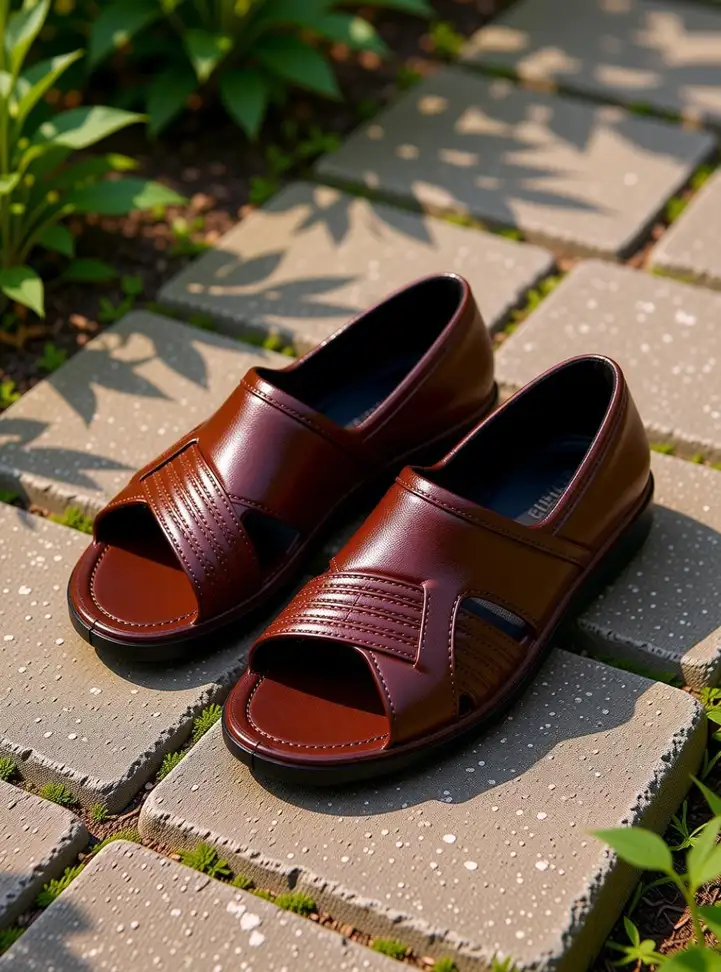 N1 Brown Sandal angle view